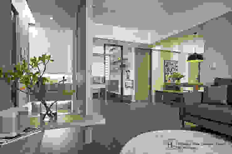 客 廳 / Living room SECONDstudio Living room Concrete Grey
