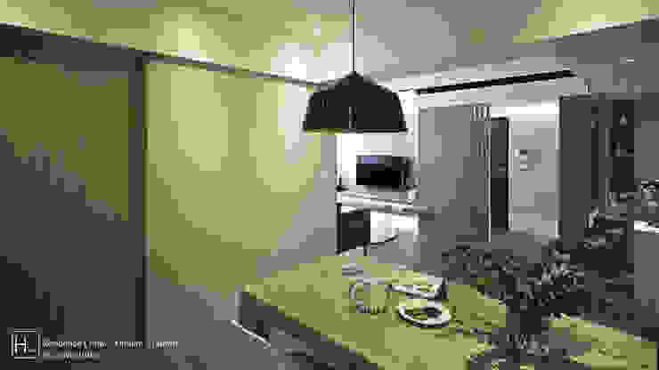 餐 廳 / Dining SECONDstudio Minimalist dining room Concrete Grey