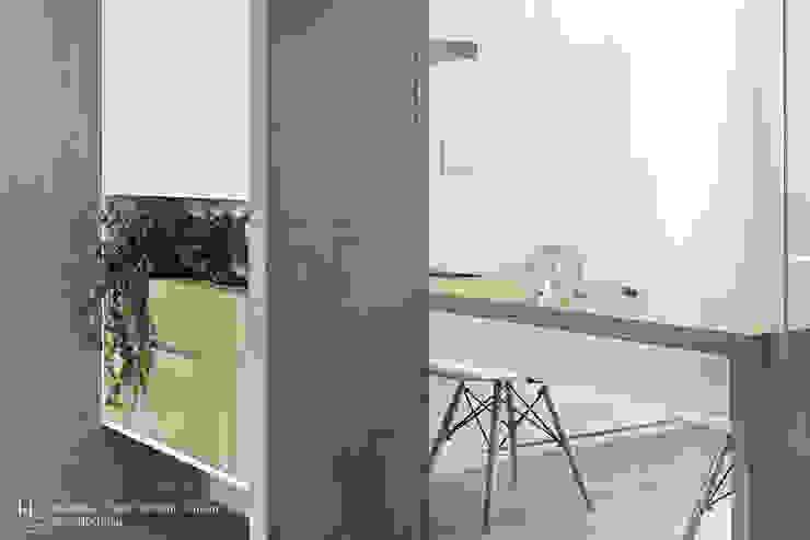 書 房 / Study room SECONDstudio Minimalst style study/office Concrete Grey