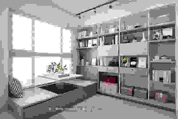 桃園黃宅 鼎士達室內裝修企劃 Study/office Metal Blue