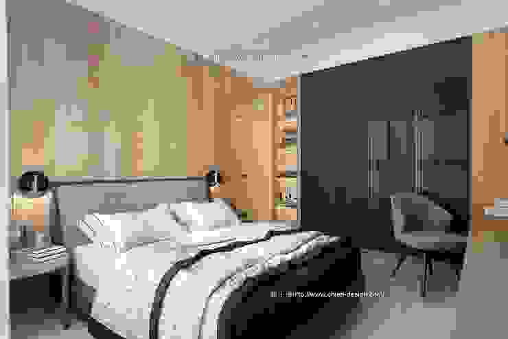 臥室設計 鼎士達室內裝修企劃 Modern style bedroom Solid Wood Grey