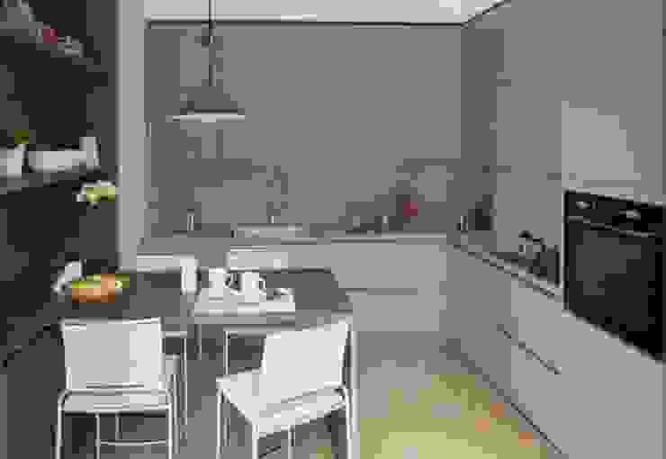 cucina Costa Zanibelli associati Cucina moderna Legno Grigio cucina,cucina grigia,illuminazione cucina