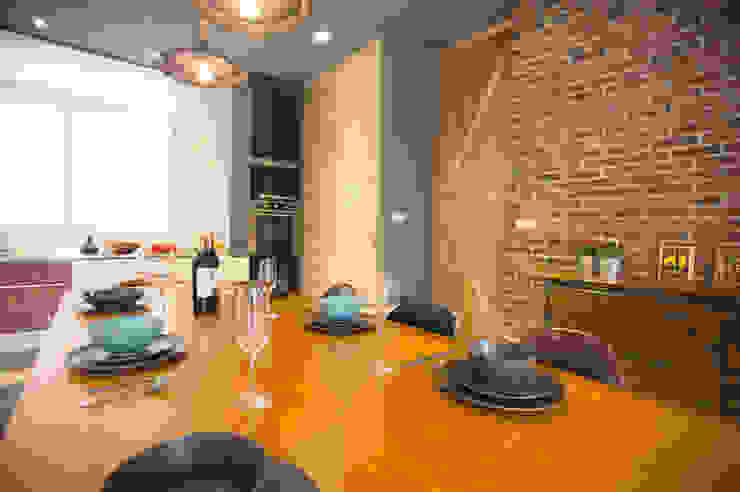 鈊楹室內裝修設計股份有限公司 Ruang Makan Gaya Industrial