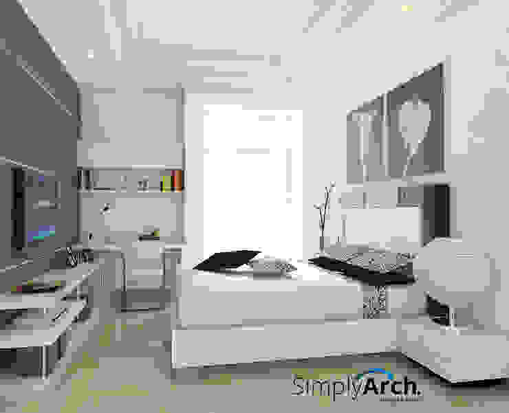 Bedroom at Pantai Indah Kapuk, North Jakarta, Simply Arch. Simply Arch. Kamar Tidur Minimalis White