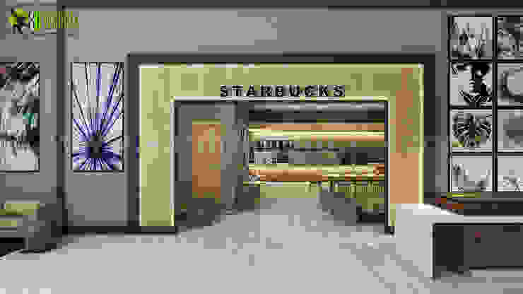 Modern Restaurant Entry Interior Rendering Design Ideas By