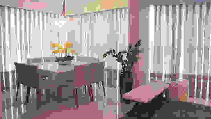 Living integrado - sala de jantar e lounge bar PANORAMA Arquitetura & Interiores Salas de jantar ecléticas