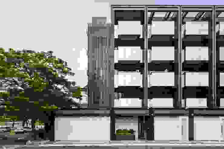 竹村空間 Zhucun Design Negozi & Locali commerciali in stile minimalista Vetro Nero