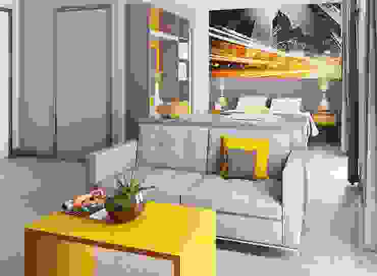 View 3 of Studio Apartment CRISP3D Quartos modernos Tijolo Amarelo 3dvisualisation,CGI,3dimages,visualisation