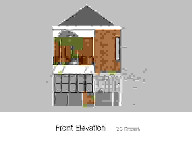 House/Office Hakikiarch Architect Freelancer Balkon, Beranda & Teras Modern