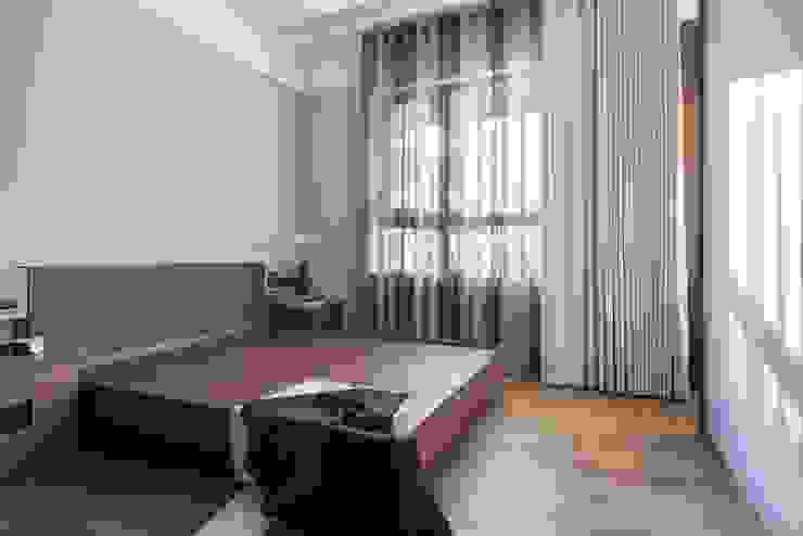 宸域空間設計有限公司 Camera da letto piccola Marrone
