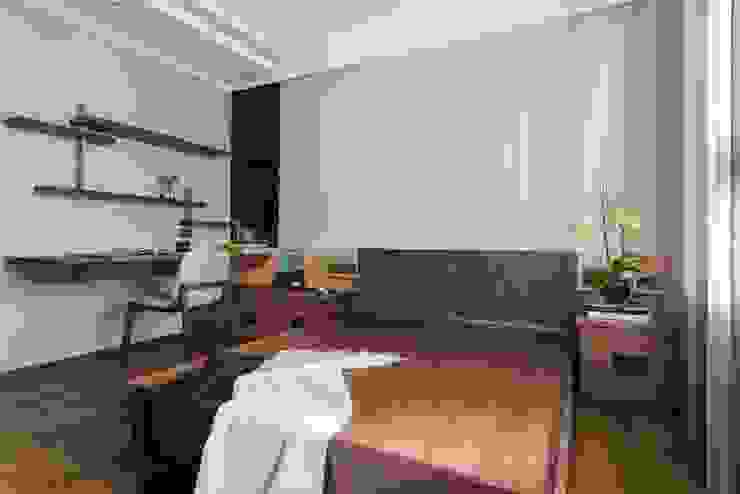 宸域空間設計有限公司 Camera da letto piccola Marrone
