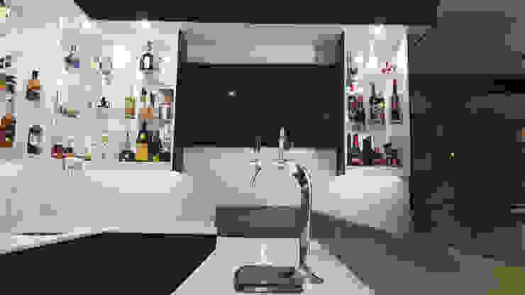 Bar & Wine Cellar , ilisi Interior Architectural Design ilisi Interior Architectural Design Keukenblokken Kwarts Bruin