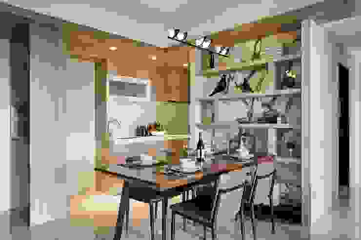 開放性廚房和餐廳 木皆空間設計 Modern dining room