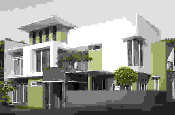 facade design daun architect Rumah Modern