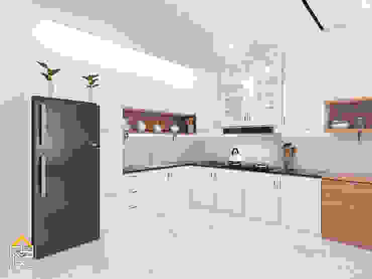 Kitchen minimalis x classic american style JRY Atelier Dapur built in Kayu Lapis White kitchen,pantry,interior,interiordesign,american,meubel