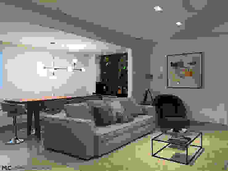 APARTAMENTO JM Maria Laura Coelho Salas de estar modernas