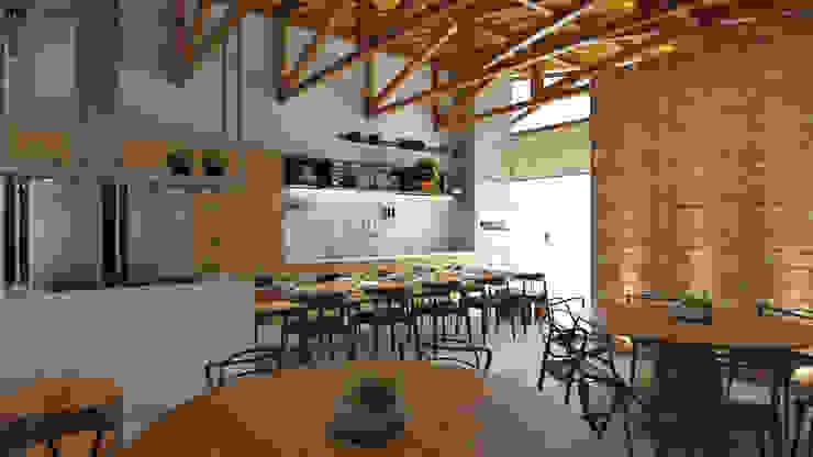 VARANDA GOURMET ED. RESIDENCIAL Maria Laura Coelho Cozinhas rústicas