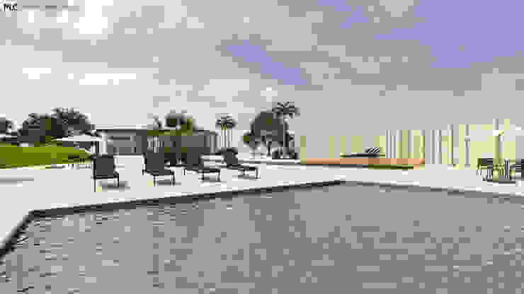 ÁREA GOURMET – RESERVA DO VALE Maria Laura Coelho Piscinas modernas