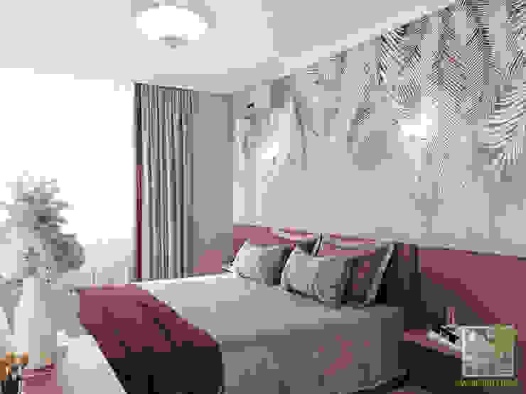 ​Нежная спальня с акцентами Елена Марченко (Киев) Спальня в эклектичном стиле спальня,изголовье,стена,декор