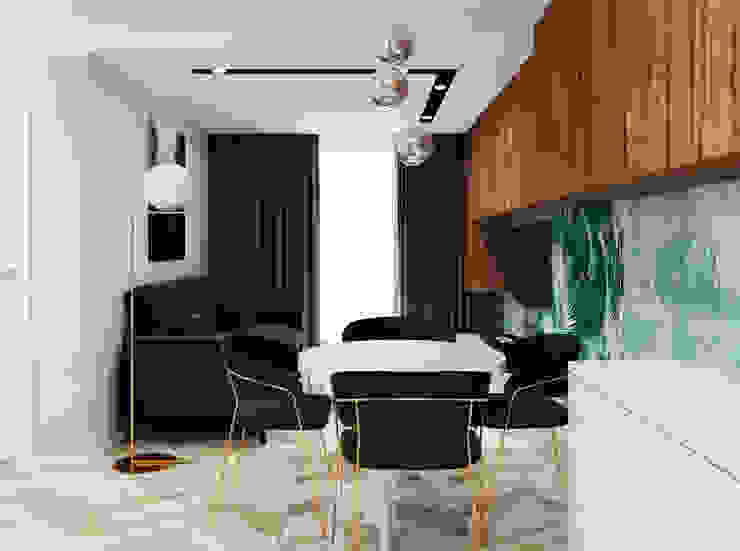 Ultranowoczesny Salon Z Zielonym Akcentem Pracownia Projektowa HybriDesign Adelina Czerbak Nowoczesny salon