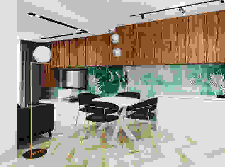 Ultranowoczesny Salon Z Zielonym Akcentem Pracownia Projektowa HybriDesign Adelina Czerbak Nowoczesny salon