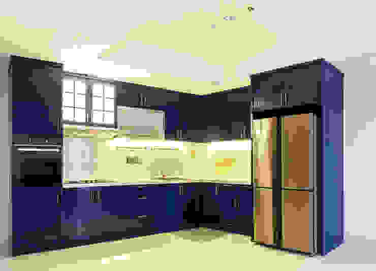 Kitchen Area Total Renov Studio Dapur Modern Blue
