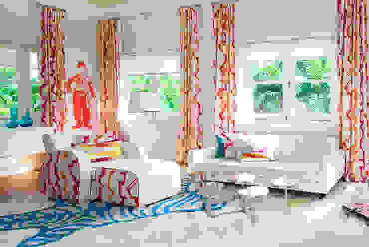 Colourful Bedroom Design by Design Intervention Design Intervention Modern style bedroom Multicolored colourful bedroom,colourful home,bespoke chair,bespoke furniture,jim thompson,bamboozle,fabric design,curtain design,upholstery design,colourful design,colourful fabric,rug design