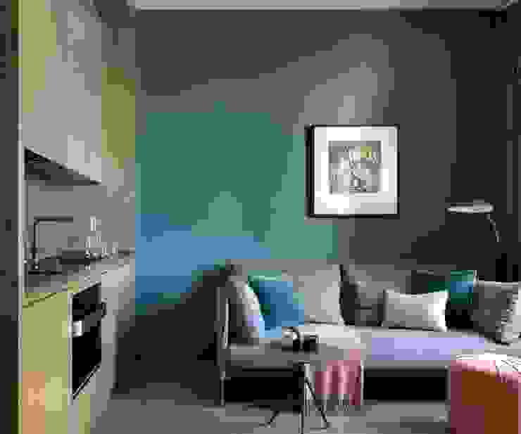 Small flat in Moscow 360 sq.ft Дизайн бюро Татьяны Алениной Modern Living Room