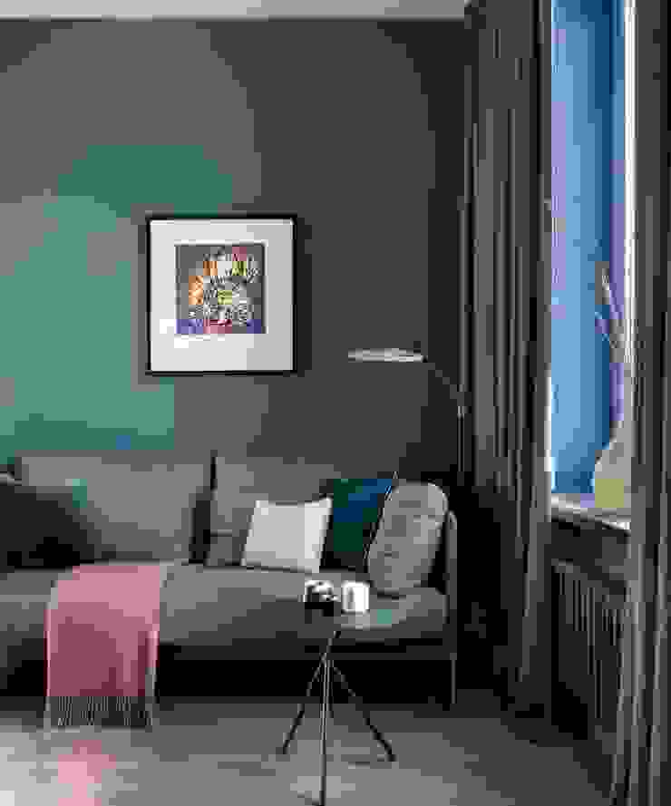 Small flat in Moscow 360 sq.ft Дизайн бюро Татьяны Алениной Modern Living Room