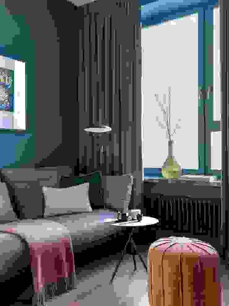 Small flat in Moscow 360 sq.ft Дизайн бюро Татьяны Алениной Modern Living Room