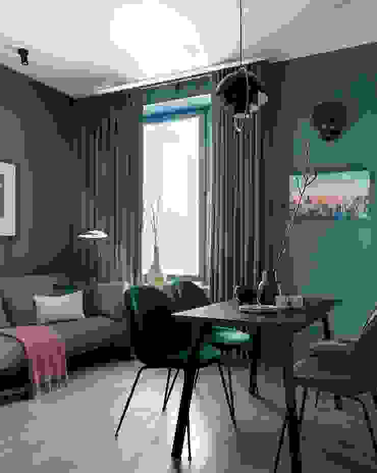Small flat in Moscow 360 sq.ft Дизайн бюро Татьяны Алениной Modern Living Room