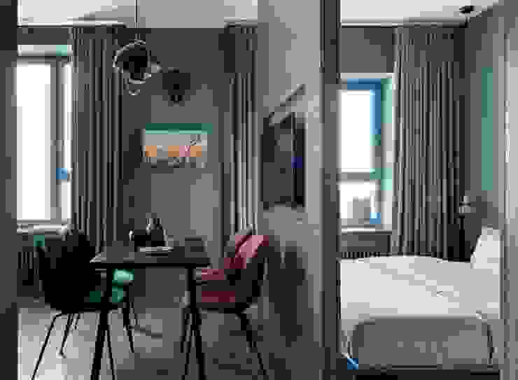 Small flat in Moscow 360 sq.ft Дизайн бюро Татьяны Алениной Modern Living Room