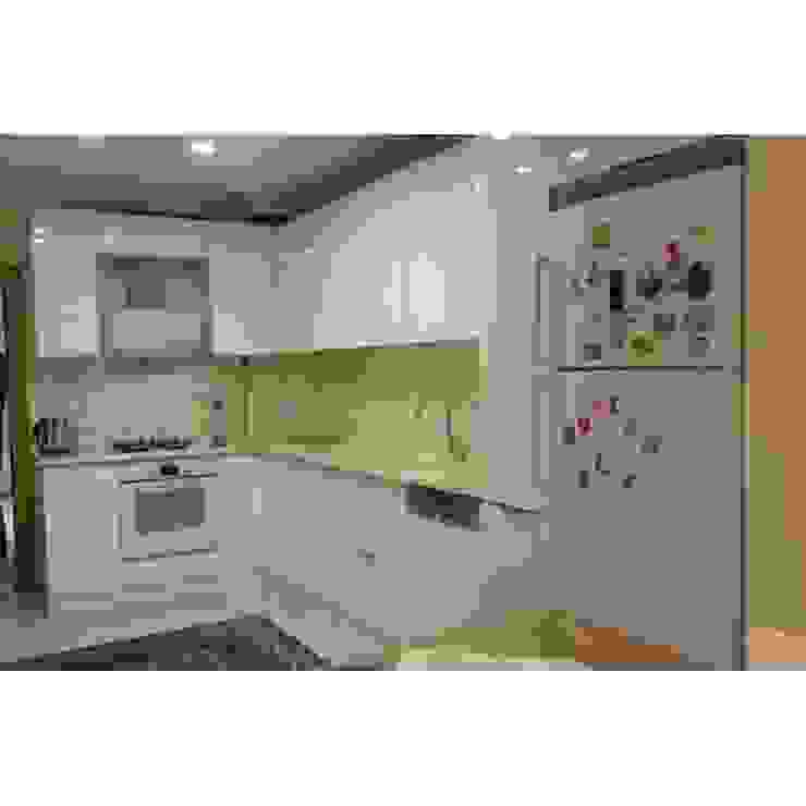 AHEMIA AKRILIK MUTFAK DOLABI Evidize - Şenel Güzel Ankastre mutfaklar Yönlendirilmiş Yonga Levha Beyaz akrilik mutfak dolab,akrilik kapak,mutfak tasarım
