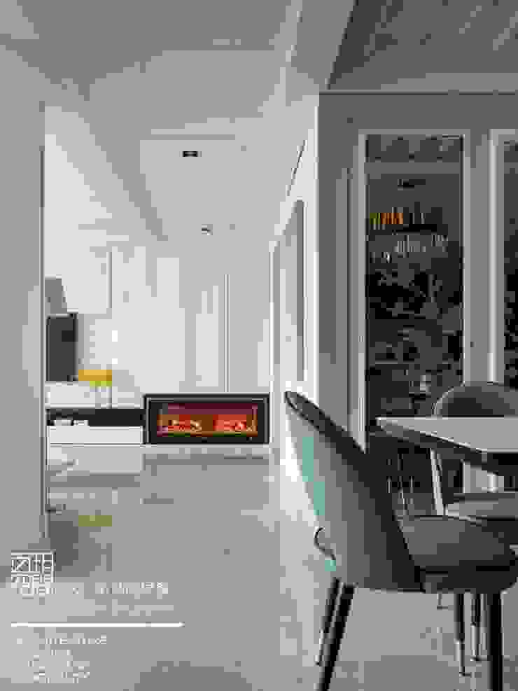 百玥空間設計 ─ 第凡內早餐 Breakfast at Tiffany's 百玥空間設計 客廳 木頭 White