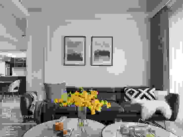 百玥空間設計 ─ 第凡內早餐 Breakfast at Tiffany's 百玥空間設計 客廳 木頭 White
