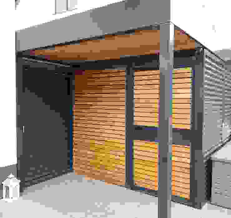 Carport Mit Abstellraum Und Schleppdach Als Sitzgelegenheit By