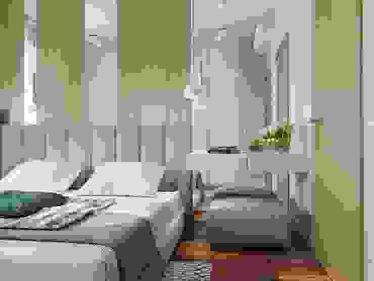 Квартира в ЖК «Гороховский 12» Студия дизайна 'INTSTYLE' Спальня в скандинавском стиле