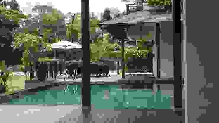 Luxury Bungalow In Sungai Penchala Kuala Lumpur Mode Architects Sdn Bhd Tropical style balcony, porch & terrace