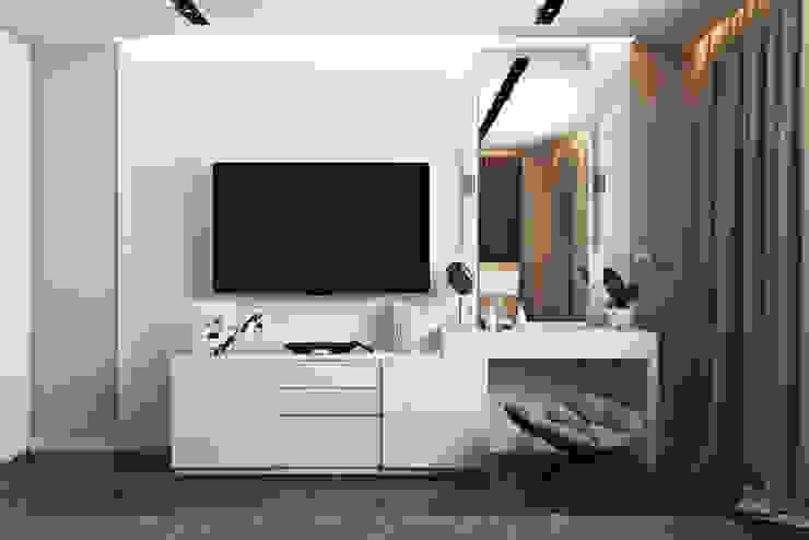 Квартира в ЖК «1147» Студия дизайна 'INTSTYLE' Маленькие спальни Дерево Белый