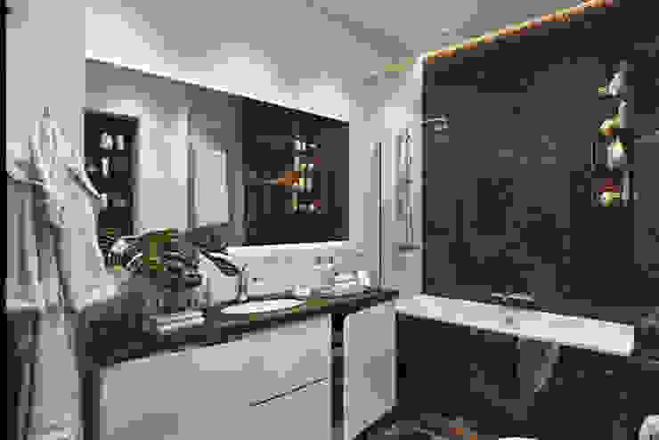 Квартира в ЖК «Лётчика Бабушкина 17» Студия дизайна 'INTSTYLE' Ванная комната в скандинавском стиле Керамика Белый