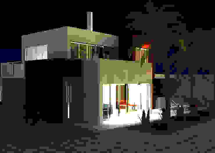 Voorgevel MEF Architect Villa Glas Wit woonwijk,villa,modern,minimalistisch,glass,openhaard,terras