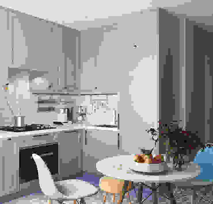 Дизайн интерьера квартиры в Новокосино, OM DESIGN OM DESIGN Кухня в скандинавском стиле