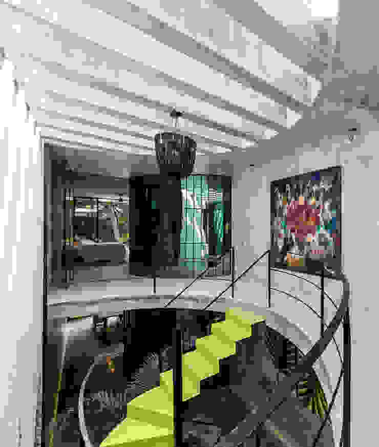 Taller Estilo Arquitectura Modern corridor, hallway & stairs Concrete Grey