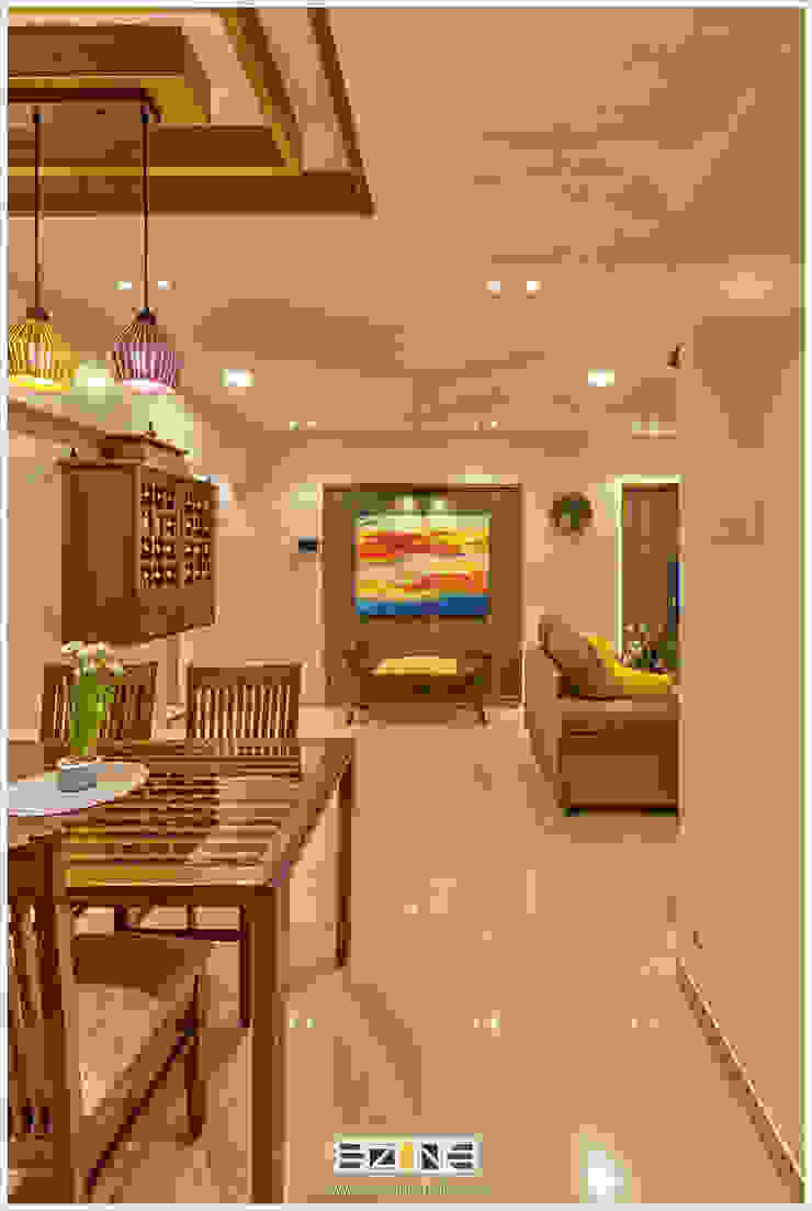 2BHK apartment in Pune The D'zine Studio Corridor, hallway & stairs Lighting