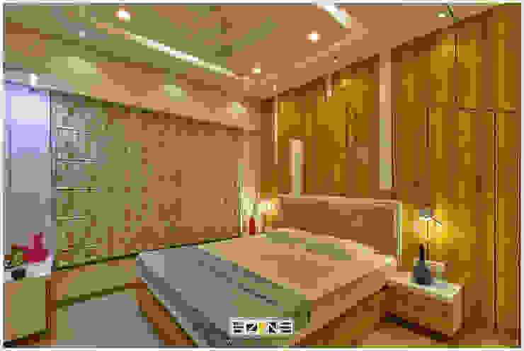 2BHK apartment in Pune The D'zine Studio BedroomBeds & headboards