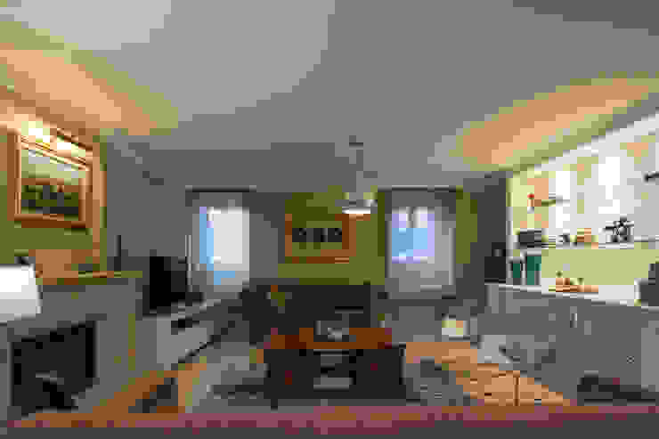 Reconstrução de moradia antiga Atelier d'Maison Salas de estar modernas