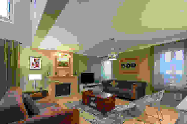Reconstrução de moradia antiga Atelier d'Maison Salas de estar modernas