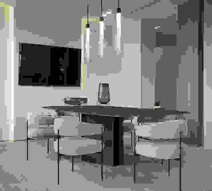 Загородный дом Gogri Golf & Resort, Suiten7 Suiten7 Столовая комната в стиле модерн Дерево Серый столовая,кухня-столовая,просторная столовая,интерьер столовой,современный стиль,дизайн столовой,обеденный стол