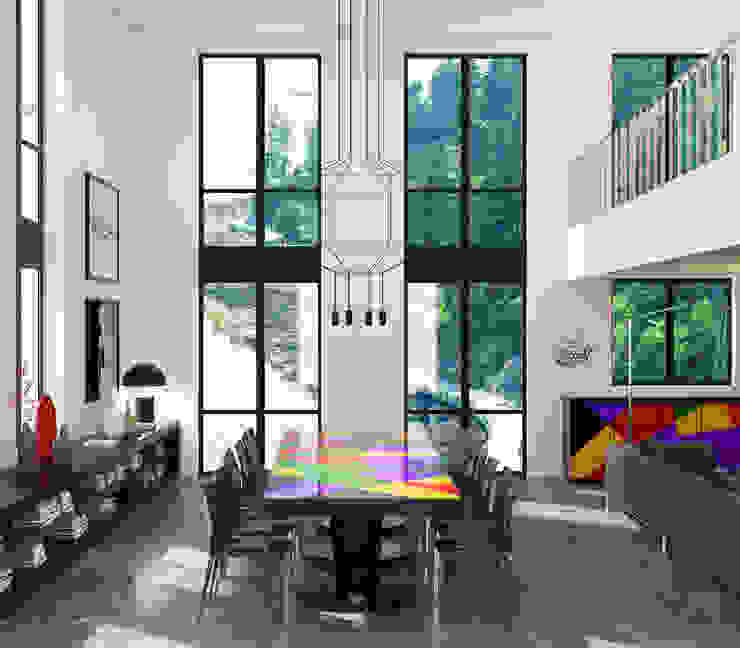 VILLA MODERNA a 2 passi dal Lago di Garda, BALDO TAVOLI BALDO TAVOLI Modern living room Wood Multicolored