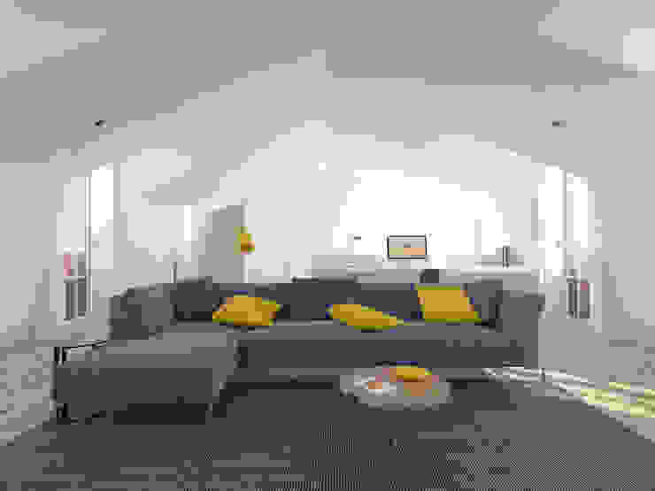 Salon minimaliste par martimsousaemelo Minimaliste Bois Effet bois